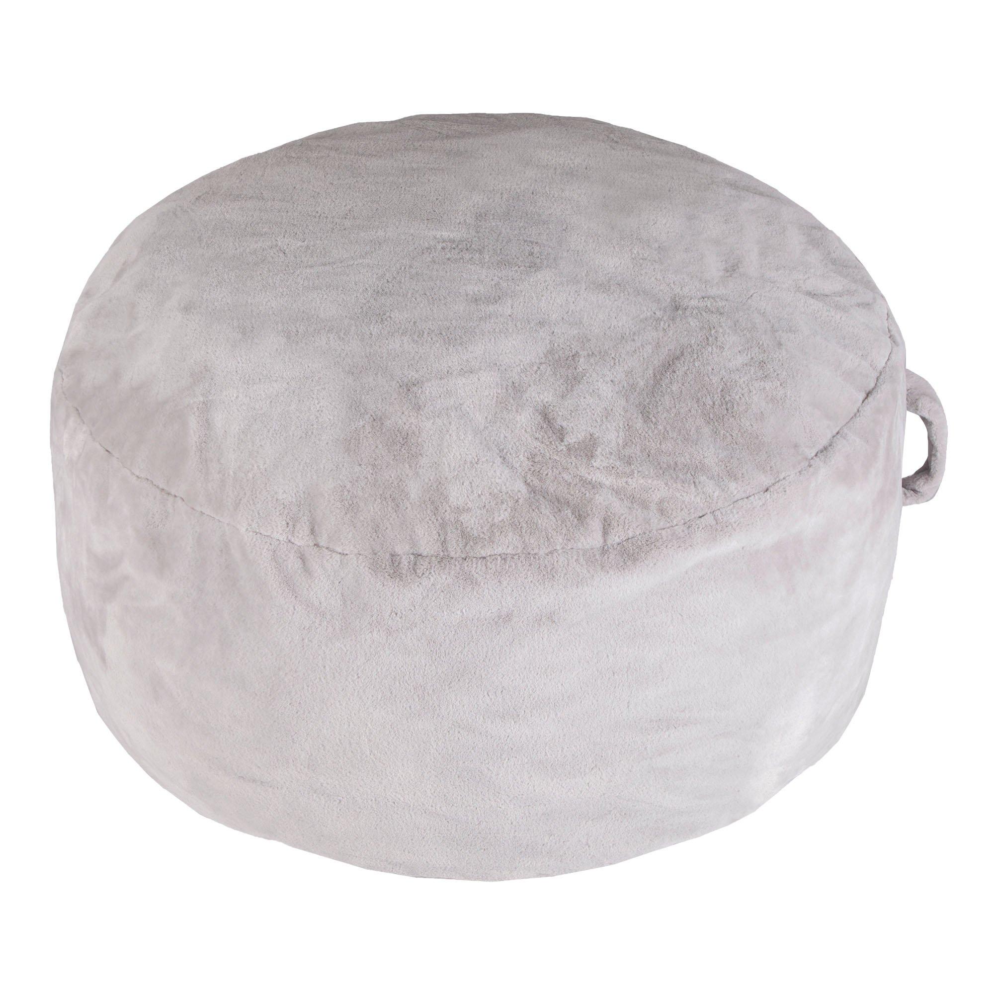 Rent to Own Norka Living 4 Feet Foam Bean Bag Chair Grey at Aaron's